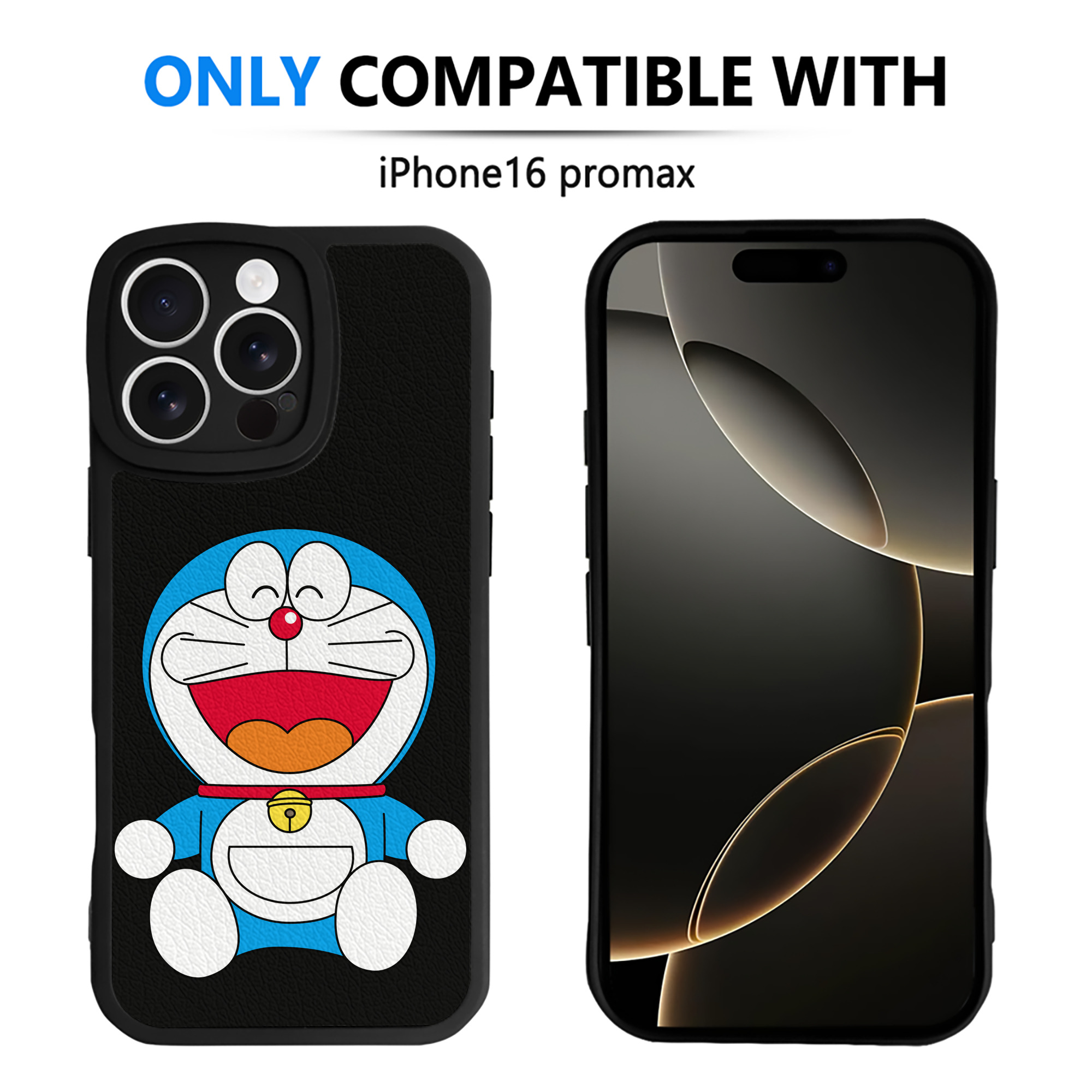 （画像用） ドラえもん Doraemon 【iPhone 16シリーズ対応】シリコンスマホケース（レザー調） 材質：シリコン